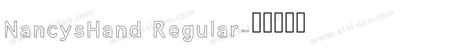 NancysHand Regular字体转换